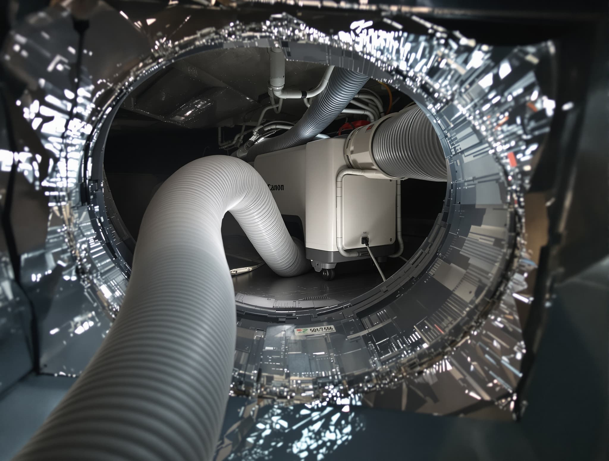 Long Island air duct cleaning crew — reviewing duct system before job