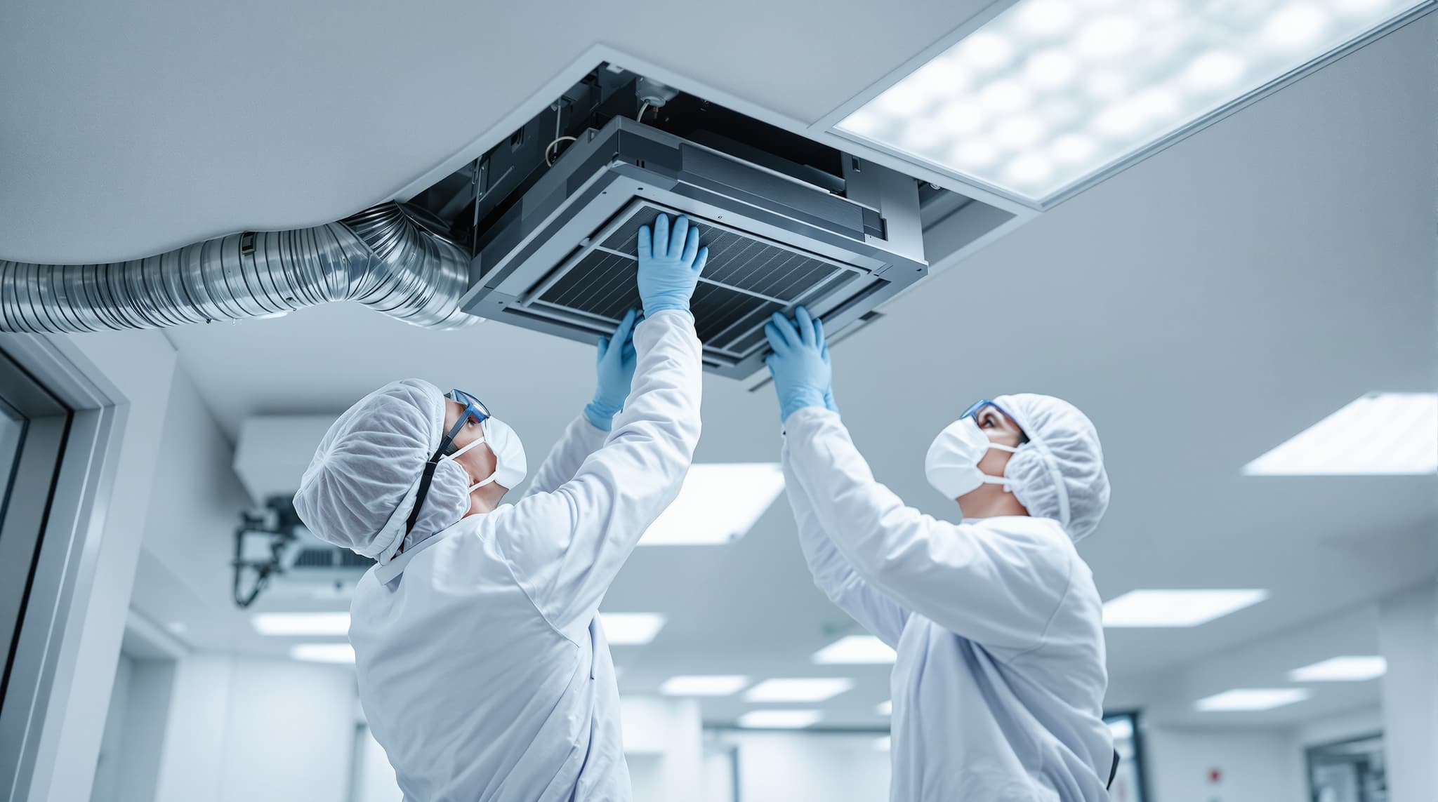 Commercial air duct cleaning Long Island — industrial HVAC system inspection and cleaning