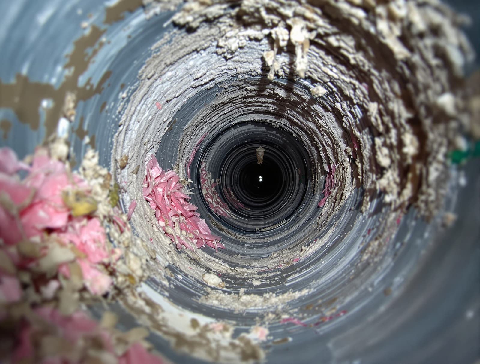 Dusty duct — before NADCA clean